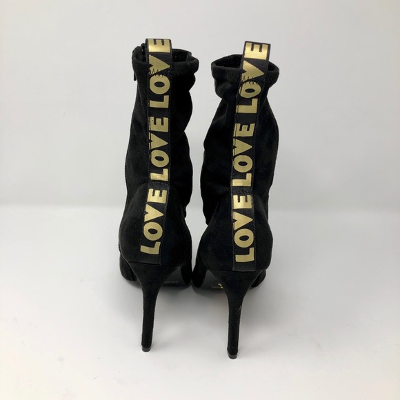 Anne Michelle Black Suede Ankle Pointed Booties - Picture 3 of 4